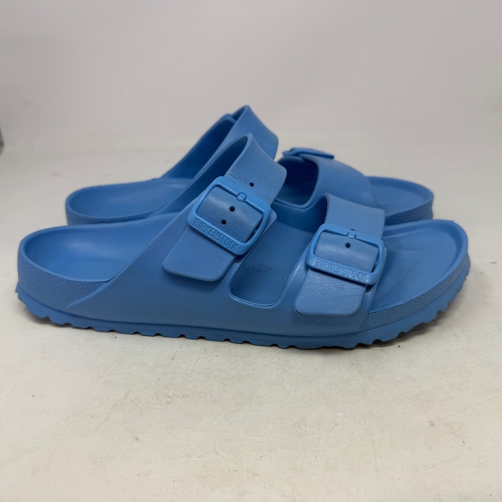 Birkenstock Sandals Womens 40 Arizona EVA Sky Blue Waterproof Slides EUC